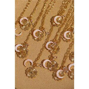 Constellation and Moon Pendant Copper Necklace